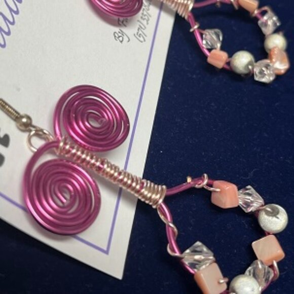 Buy 2 GET 1 Free NWT Handmade Color Copper Wire Earrings  By ME - Picture 2 of 4